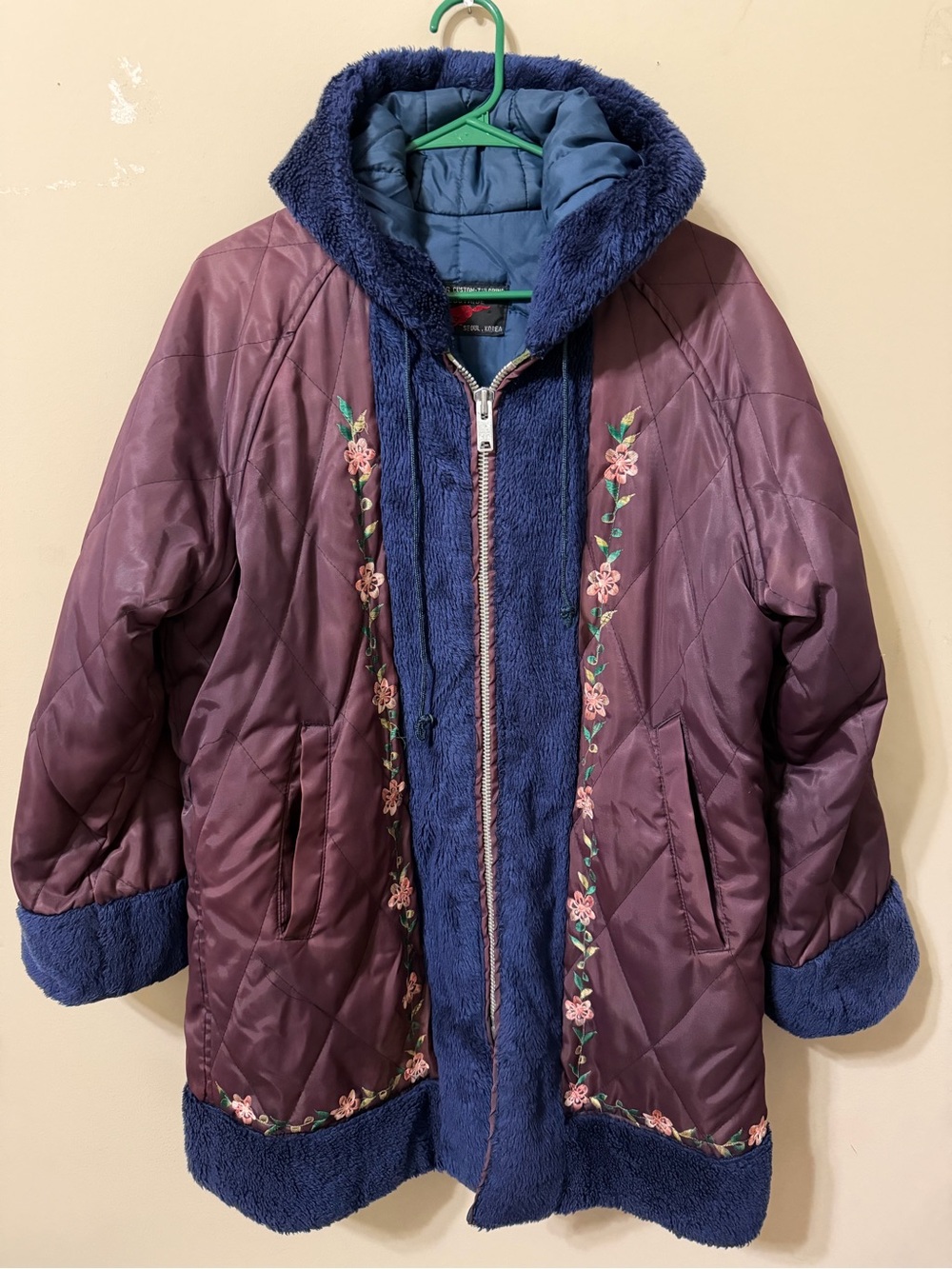 Womens vintage 1970s Quilted old money Coat Mustang Ski Boutique custom large